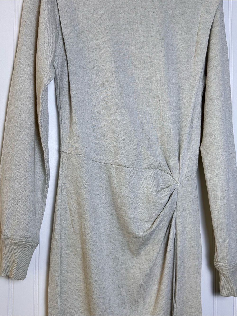 Isabel Marant Etoile Beige Mafalda Midi Dress  size 34 Crew Neck Long Sleeves - Picture 8 of 16